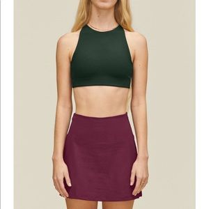 Girlfriend Topanga Halter Bra- Moss